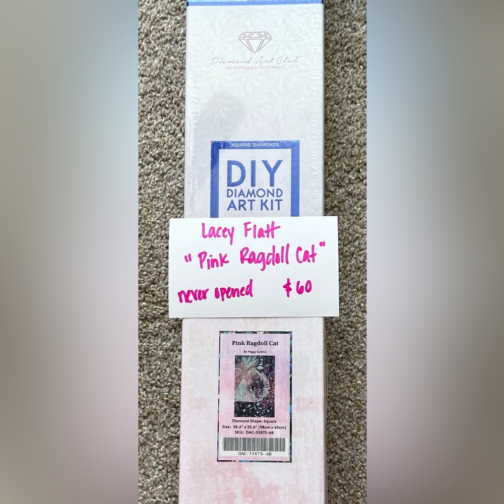 DAC pink rag doll diamond painting